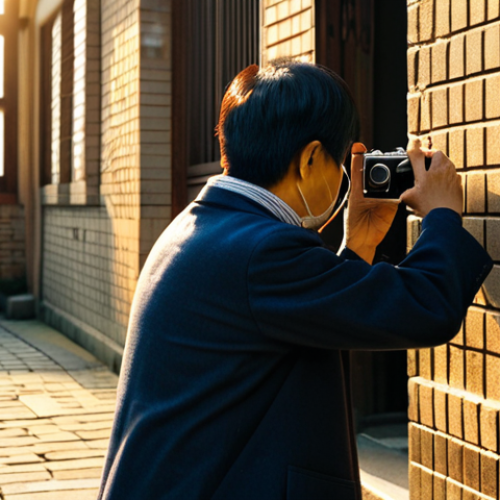 **

"A film photographer, fully clothed in modest attire, taking a picture of the old Japanese 18th Bank in Gunsan. The scene is bathed in golden sunlight, highlighting the texture of the aged brick. Include details like well-formed hands holding a vintage camera, natural body proportions, and the building's architectural details. safe for work, appropriate content, professional photography, high quality."

**