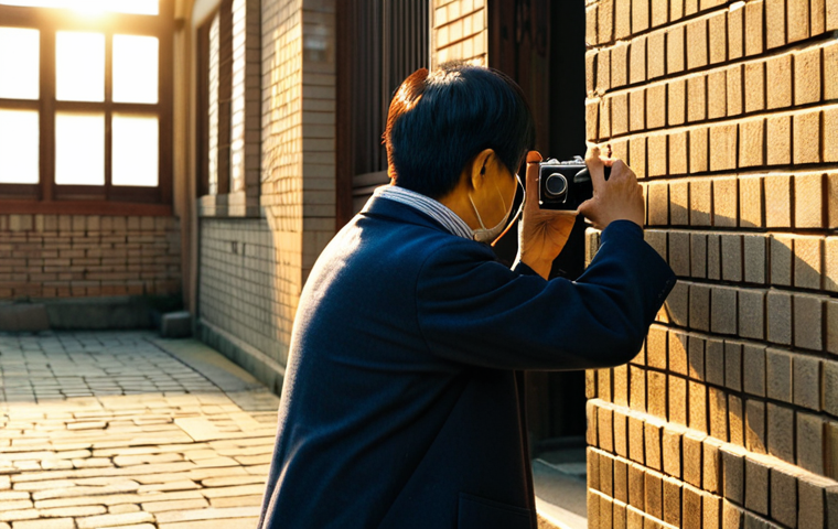 **

"A film photographer, fully clothed in modest attire, taking a picture of the old Japanese 18th Bank in Gunsan. The scene is bathed in golden sunlight, highlighting the texture of the aged brick. Include details like well-formed hands holding a vintage camera, natural body proportions, and the building's architectural details. safe for work, appropriate content, professional photography, high quality."

**